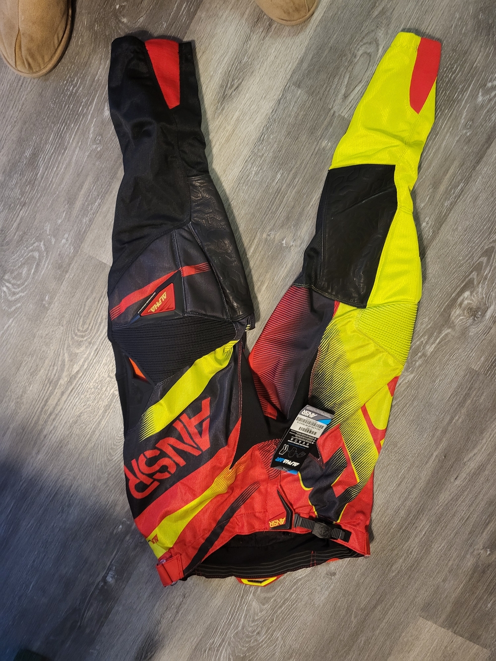 ANSR Men’s Black, Red & Neon Yellow Motocross Pants